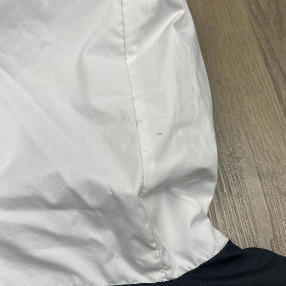 Nike Jacket Mens Medium Black White Gray Hooded Windbreaker Full Zip Colorblock - Picture 9 of 15